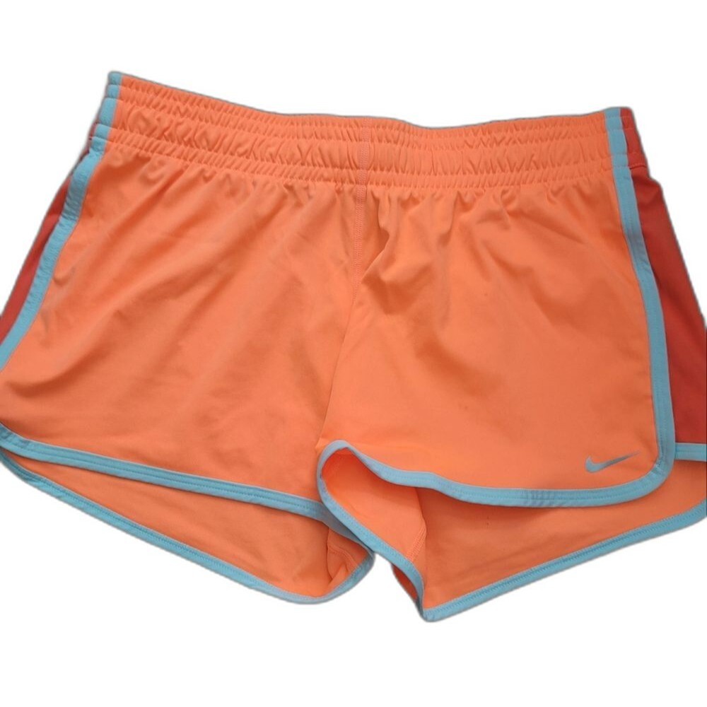 Nike Dri-Fit womens linerless Orange Running shorts Size S